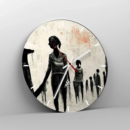 Horloge murale - Pendule murale - Contre la solitude - 40x40 cm