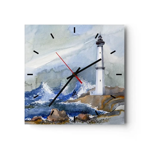 Horloge murale - Pendule murale - Contre l'obscurité et la tempête - 30x30 cm