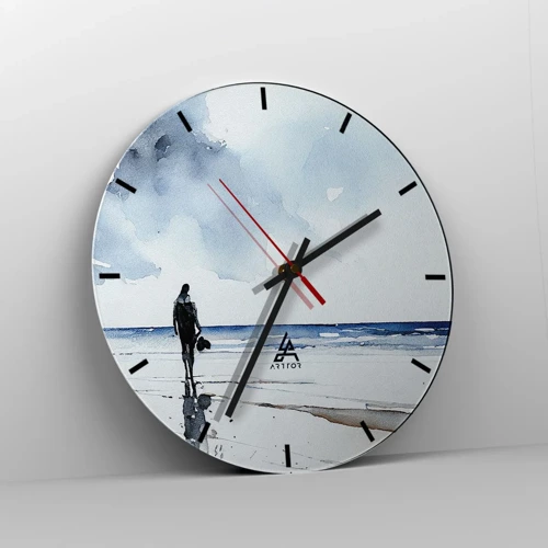 Horloge murale - Pendule murale - Conversation avec la mer - 30x30 cm