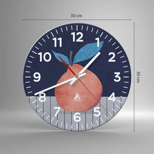 Horloge murale - Pendule murale - Convexité et plan - 30x30 cm