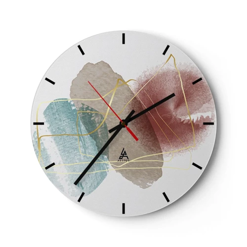 Horloge murale - Pendule murale - Coraux de l'espace - 30x30 cm