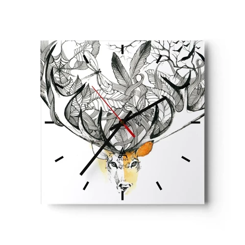 Horloge murale - Pendule murale - Corne d'abondance - 30x30 cm