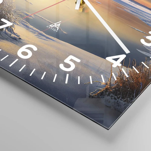 Horloge murale - Pendule murale - Coucher de soleil d'hiver - 30x30 cm