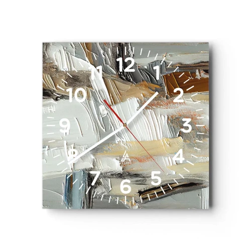 Horloge murale - Pendule murale - Couches colorées - 30x30 cm