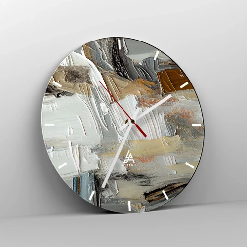 Horloge murale - Pendule murale - Couches colorées - 40x40 cm