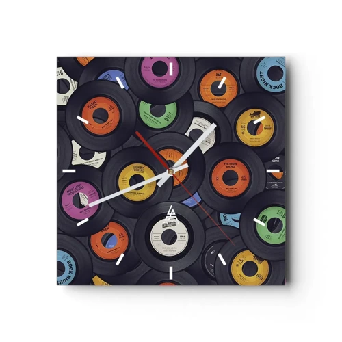 Horloge murale - Pendule murale - Couleurs des classiques - 30x30 cm