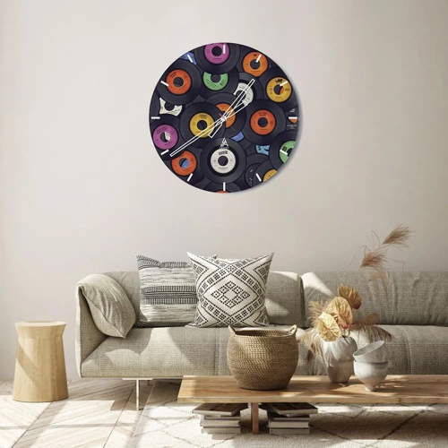 Horloge murale - Pendule murale - Couleurs des classiques - 30x30 cm
