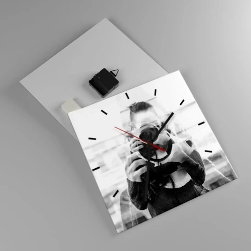 Horloge murale - Pendule murale - Créateur et matériel - 30x30 cm
