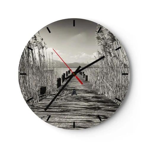 Horloge murale - Pendule murale - Dans le calme de l'herbe - 30x30 cm