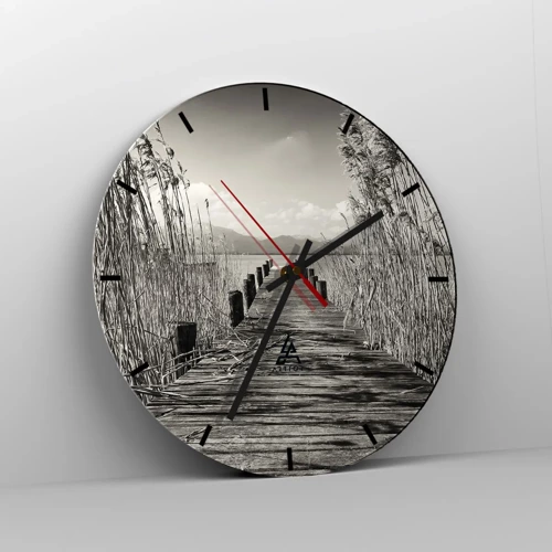 Horloge murale - Pendule murale - Dans le calme de l'herbe - 30x30 cm