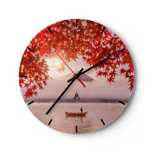 Horloge murale - Pendule murale - Dans le climat japonais - 30x30 cm