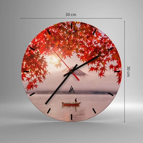 Horloge murale - Pendule murale - Dans le climat japonais - 30x30 cm