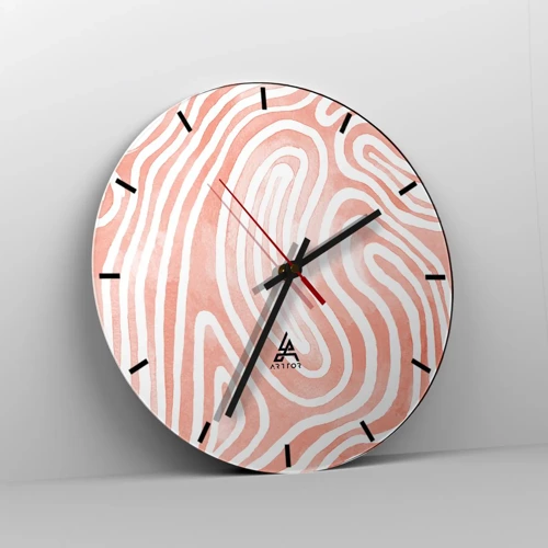 Horloge murale - Pendule murale - Dans le labyrinthe de corail - 30x30 cm