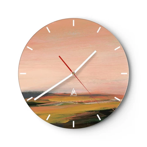 Horloge murale - Pendule murale - Dans les tons de roses - 30x30 cm