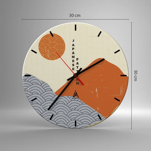 Horloge murale - Pendule murale - Dans l'esprit japonais - 30x30 cm