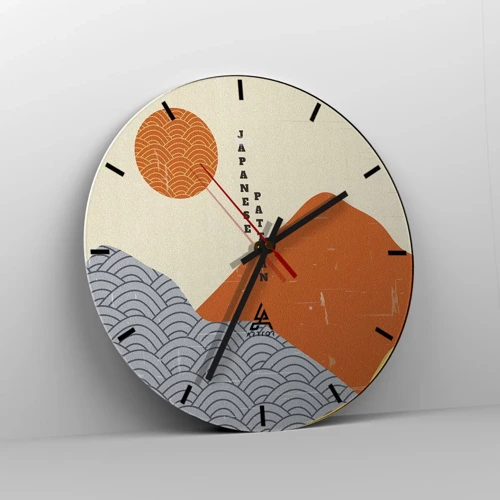 Horloge murale - Pendule murale - Dans l'esprit japonais - 30x30 cm