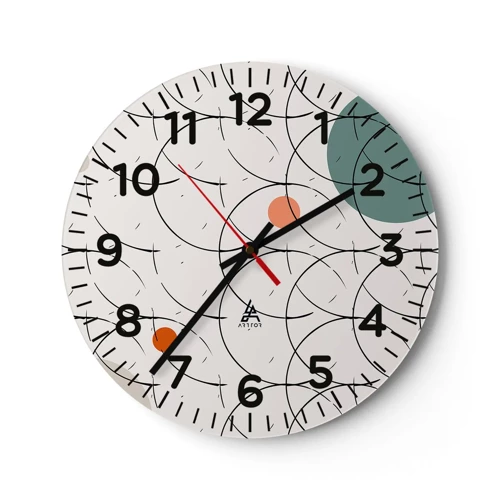 Horloge murale - Pendule murale - Dans l'esprit pop art - 30x30 cm