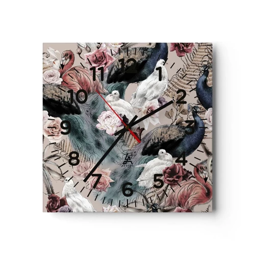 Horloge murale - Pendule murale - Dans un jardin de palace - 30x30 cm
