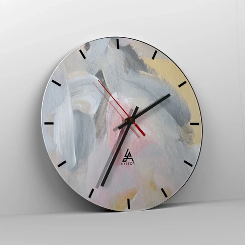 Horloge murale - Pendule murale - Dans un monde pastel - 30x30 cm