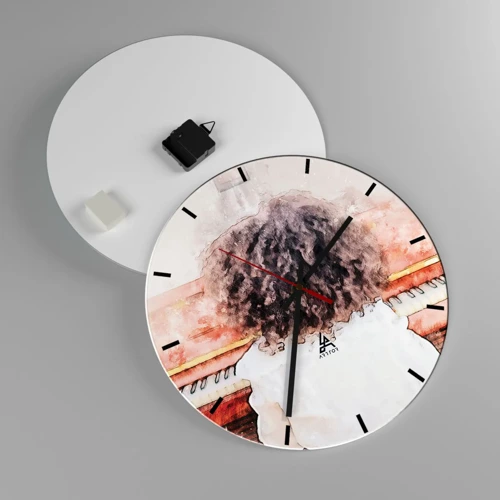 Horloge murale - Pendule murale - Dans un nouveau monde - 40x40 cm