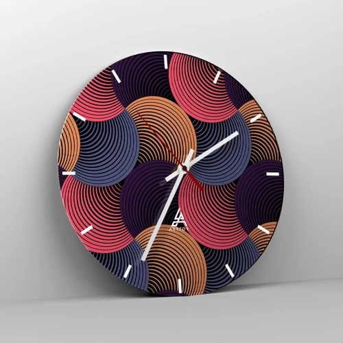 Horloge murale - Pendule murale - Dans un rythme circulaire - 40x40 cm