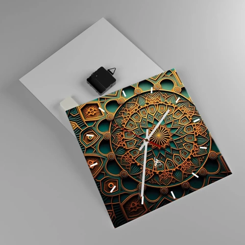 Horloge murale - Pendule murale - Dans une ambiance arabe - 30x30 cm