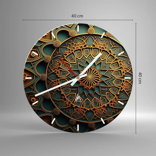Horloge murale - Pendule murale - Dans une ambiance arabe - 40x40 cm