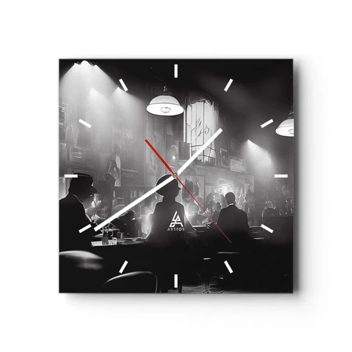 Horloge murale - Pendule murale - Dans une ambiance jazz - 30x30 cm