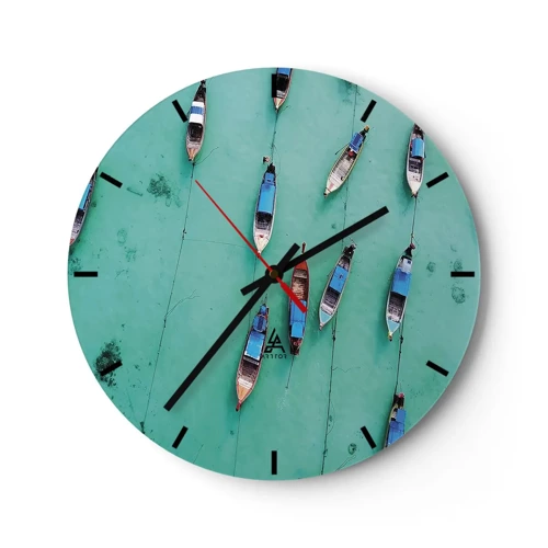 Horloge murale - Pendule murale - Dans une attente jouyeuse - 30x30 cm