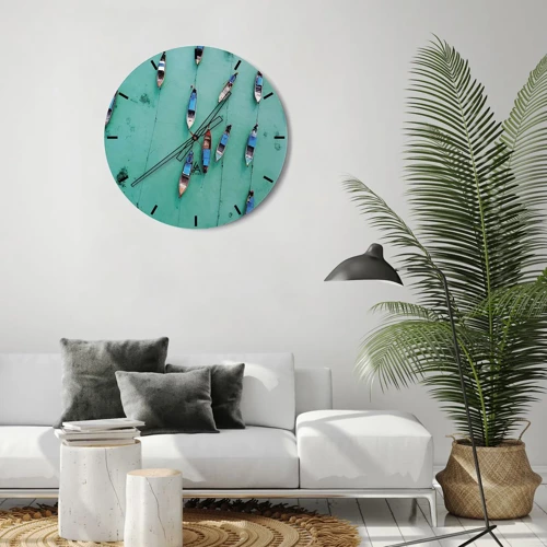 Horloge murale - Pendule murale - Dans une attente jouyeuse - 30x30 cm