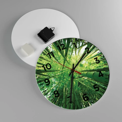 Horloge murale - Pendule murale - Dans une bambouseraie - 30x30 cm