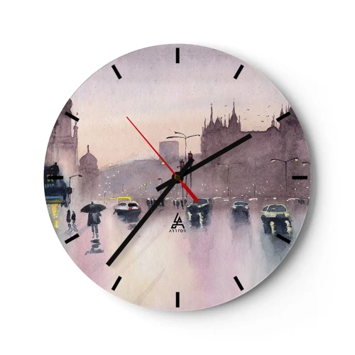 Horloge murale - Pendule murale - Dans une brume pluvieuse - 30x30 cm