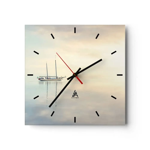 Horloge murale - Pendule murale - Dans une mer de silence - 40x40 cm