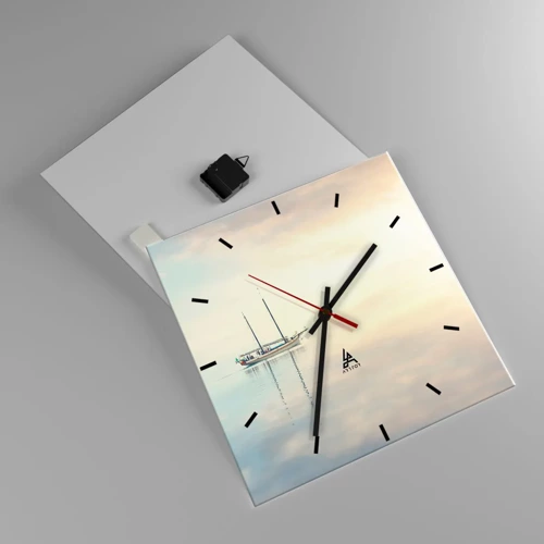 Horloge murale - Pendule murale - Dans une mer de silence - 40x40 cm