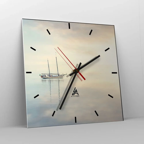 Horloge murale - Pendule murale - Dans une mer de silence - 40x40 cm