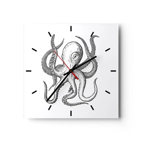 Horloge murale - Pendule murale - Dansant avec les vagues - 30x30 cm