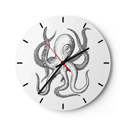 Horloge murale - Pendule murale - Dansant avec les vagues - 30x30 cm