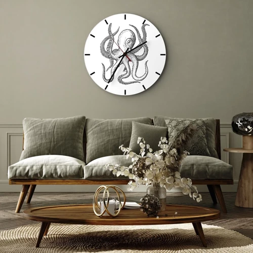 Horloge murale - Pendule murale - Dansant avec les vagues - 30x30 cm