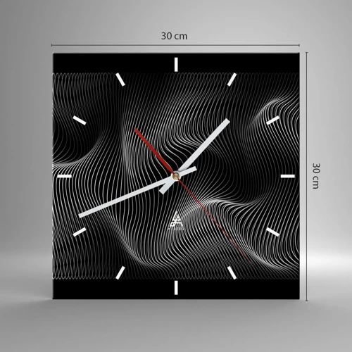 Horloge murale - Pendule murale - Danse de lumière dans l'espace - 30x30 cm