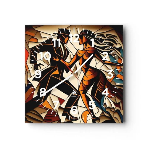 Horloge murale - Pendule murale - Danse de passion et de volupté - 30x30 cm
