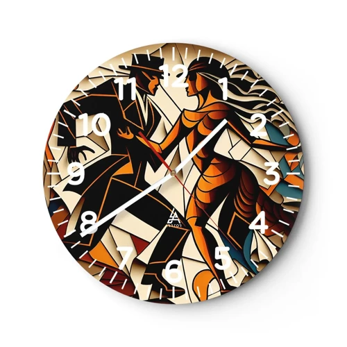Horloge murale - Pendule murale - Danse de passion et de volupté - 40x40 cm