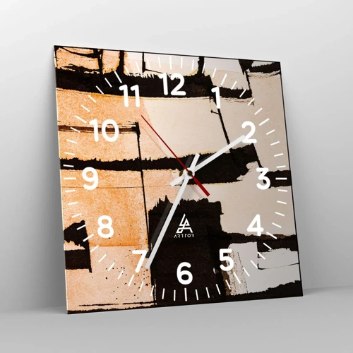 Horloge murale - Pendule murale - De l’ordre malgré tout - 40x40 cm