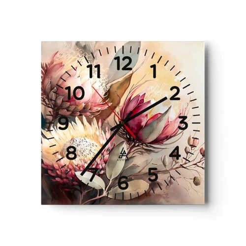 Horloge murale - Pendule murale - De profil et de face - 30x30 cm