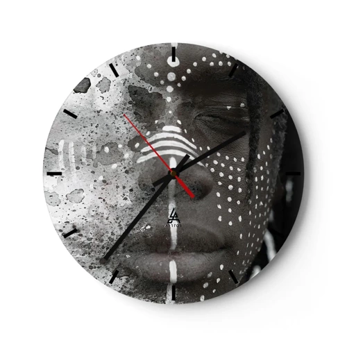 Horloge murale - Pendule murale - Découvrez l'esprit primal - 30x30 cm