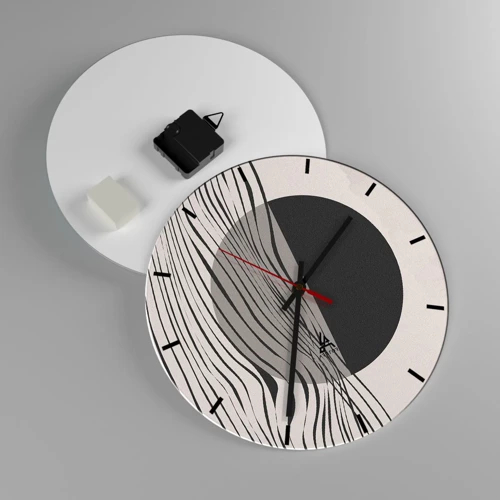 Horloge murale - Pendule murale - Demi composition - 30x30 cm