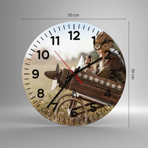 Horloge murale - Pendule murale - Départ vers un rêve - 30x30 cm
