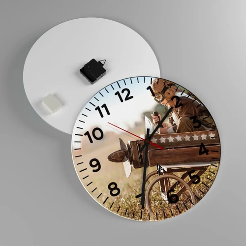 Horloge murale - Pendule murale - Départ vers un rêve - 40x40 cm