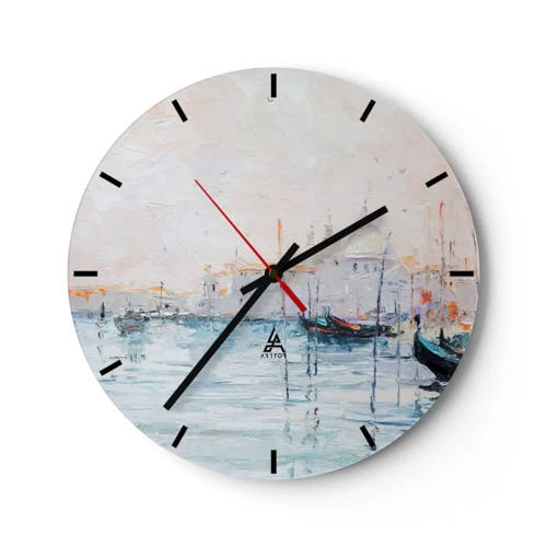 Horloge murale - Pendule murale - Derrière l'eau, derrière le brouillard - 30x30 cm