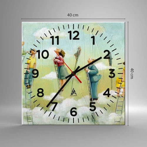 Horloge murale - Pendule murale - Derrière ton rêve - 40x40 cm