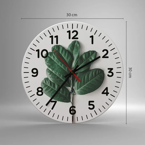 Horloge murale - Pendule murale - Dessin de la nature elle-même - 30x30 cm